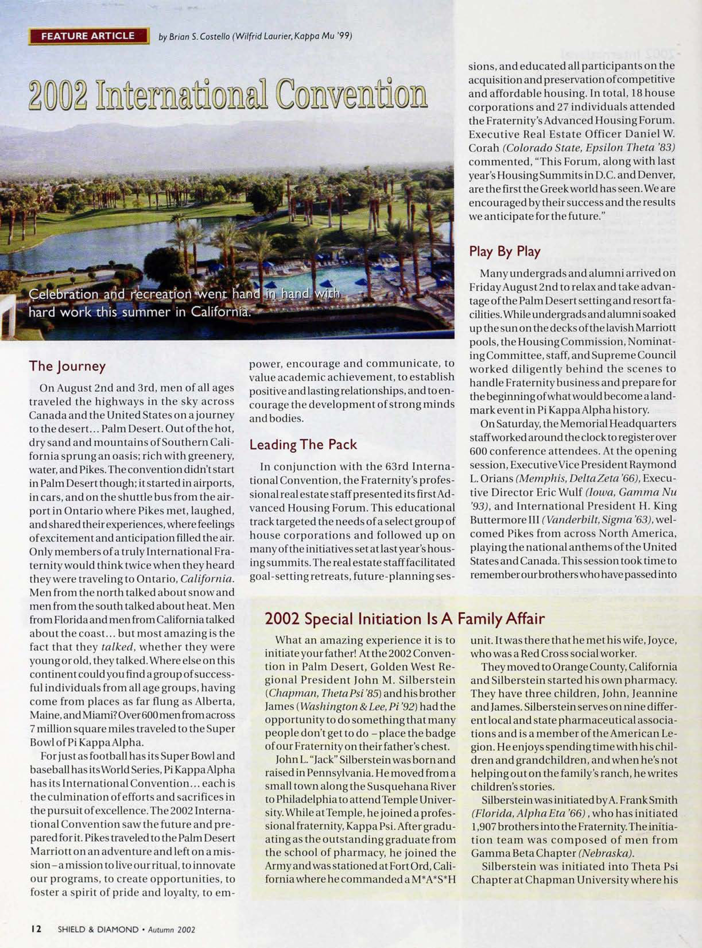 2002 Special Initiation is a Family Affair